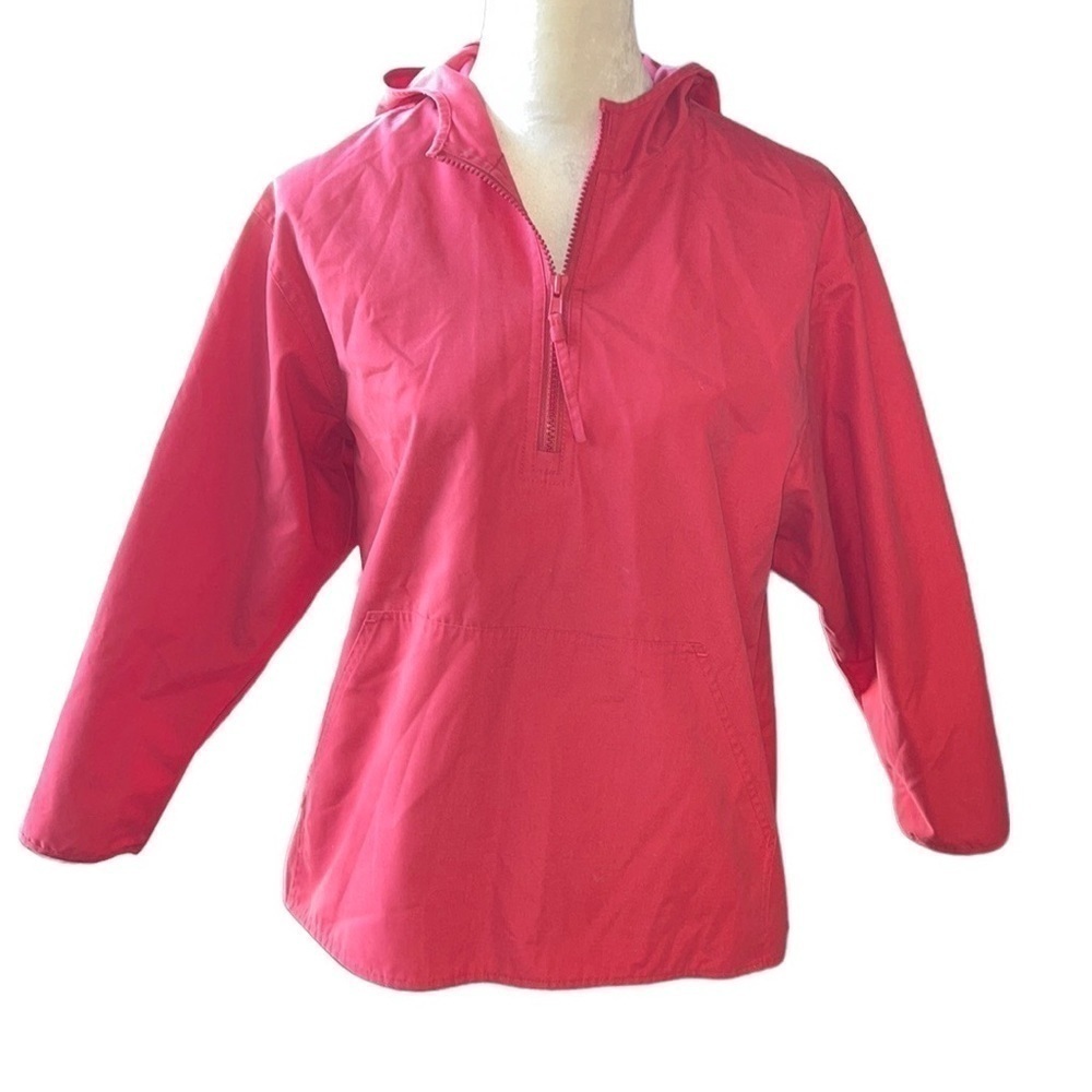 Casual Corner Annex women’s coral all weather hooded pullover Size Large petite